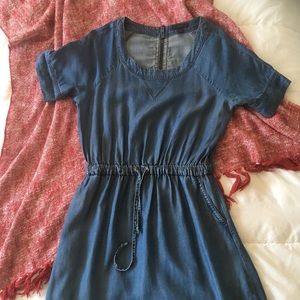 J Crew deep blue Chambray Dress